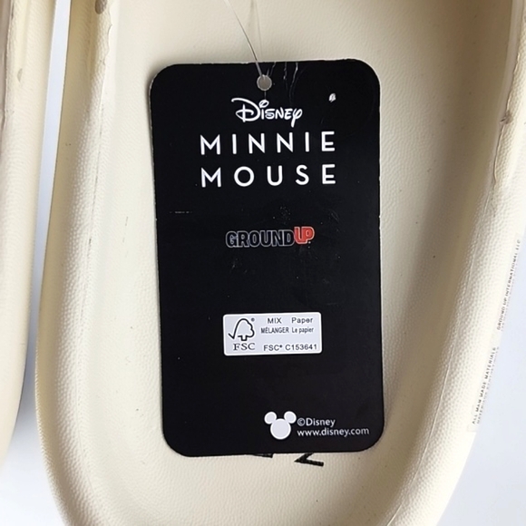 Disney Women's Minnie Mouse Sandals Slides Foam Lightweight Cream Size 9 - Picture 6 of 9